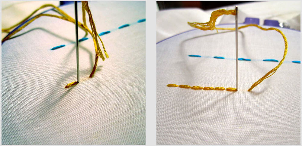 Back stitch example